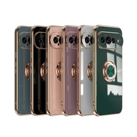 Coque antichoc avec anneau magnétique électroplaqué pour Google Pixel Fold 11 10 9 Pro XL 10Pro 9A 8 Pro 8A 7A 7 6A