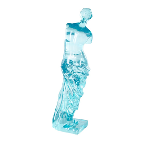 Sculpture décorative de femme modelée à la main en résine transparente teintée bleu clair, <span class=keywords><strong>orange</strong></span> ou verte - Product Image 3