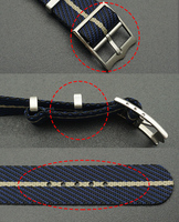 Bracelet de montre en tissu nylon sergé réglable MZDTIMK 20 mm 22 mm