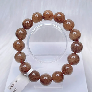 Top Quality 13m Natural Purple Ghost Stone Round <b>Beads</b> <b>Bracelets</b> For Women <b>Men</b> Adjustable Size Gemstones Jewelry Gift - Product Image 1