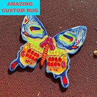 Bestseller: Lustige Handgeknüpfte Teppiche aus Acryl mit Hochflor, Cartoon-Design, Maßgefertigt und Gestanzt