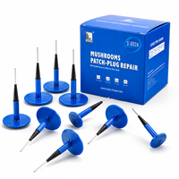 Kit de réparation de pneus Blue Mushroom avec tige métallique et outil manuel pour pneus radiaux sans chambre à air de voitures/camions lourds - Certifié ISO