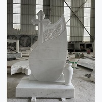 Marbre blanc moderne et pierre de granit noir Pierres tombales et monuments funéraires personnalisés
