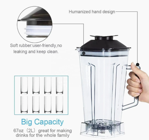 Bán Buôn Bạc Crest Máy Xay Sinh Tố <span class=keywords><strong>Jar</strong></span> 2L Nhựa Máy Xay Sinh Tố Jug Cho Thay Thế Thương Mại Công Suất Lớn Máy Xay Sinh Tố <span class=keywords><strong>Jar</strong></span> - Product Image 6