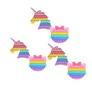 Jouets sensoriels licorne à bulles (28 bulles chacun) en silicone, portables, mignons, forme de dessin animé, Italie SC ECOMMERCE - Product Image 1