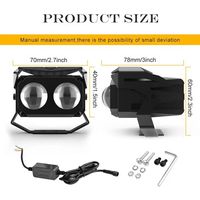 Nouveau phare de conduite mini LED LT U10 60W BILED laser bicolore jaune et blanc avec fonction stroboscopique, faisceau de câblage, étanche IP67, certifié CE