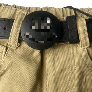 Pantalones de Pierna Recta a Media Pierna para Niños con Cinturón, Pantalones Casuales Cómodos para Uso Diario, Personalización Disponible - Product Image 6