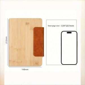 Custom <b>A5</b> Grain Notebook with Magnetic Closure, Thick Business Journal for Office Writing, Personalized Logo Promotional Gift - Product Image 4