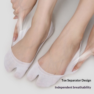 Calzini da <span class=keywords><strong>donna</strong></span> in cotone a due dita, invisibili, a taglio basso, tinta unita, assorbenti il sudore - Product Image 3