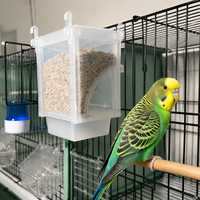 Mangeoire automatique pour oiseaux de grande taille, résistante aux écureuils, distributeur automatique de nourriture pour perroquets, canaris, anti-fuite