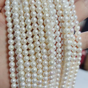 Perlas de Agua Dulce Naturales de 5-6 mm, Color Blanco Rosado, Casi Perfectas, Hechas a Mano en Zhuji, para Manualidades y Creatividad - Product Image 3