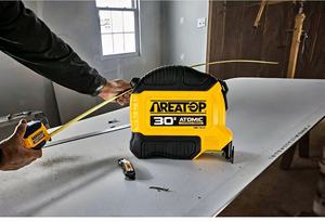 Ruban à mesurer professionnel en acier haute précision avec logo personnalisé, 5m et <span class=keywords><strong>10m</strong></span>, en PVC et ABS, avec étui en cuir - Product Image 6
