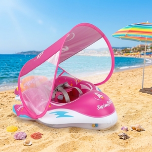 Swimbobo, anillo <span class=keywords><strong>de</strong></span> juguete <span class=keywords><strong>de</strong></span> <span class=keywords><strong>agua</strong></span> flotante para nadar para niños, anillo inflable para niños, flotador <span class=keywords><strong>de</strong></span> natación para bebés con dosel - Product Image 3
