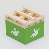 Ventes directes d'usine de cube de notes autocollantes avec logo personnalisé innovant, cube de notes autocollantes exquis avec plateaux en bois