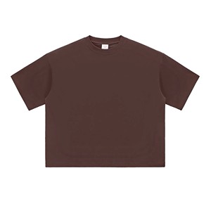 T-shirt da uomo con taglio squadrato 230gsm di alta qualità cotone 100% Logo personalizzato Vintage tinta unita oversize Streetwear stile Casual nuovo - Product Image 2