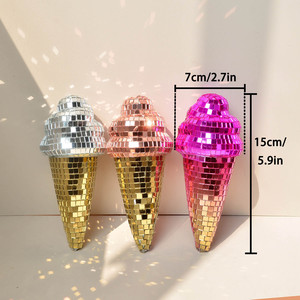 Handmade Inlaid Glass Disco Ball Colorful Ice Cream Ornaments Home <b>Decoration</b> Birthday Party Christmas New Arrival Hot Selling - Product Image 4