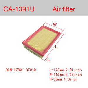 Filtre à <span class=keywords><strong>air</strong></span> CA-1391U 178010M030 1780121060 T178010M04 1612496780 1616368880 pour Toyota Corolla Prius Yaris Aqua Suzuki Citroën - Product Image 4