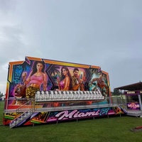 Manèges portables de fête foraine, attractions de parc d'attractions mobiles, Crazy Wave Miami sur remorque