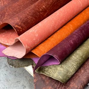 Özel renk 2-2.5mm nubuk Vintage buzlu sebze tabaklanmış inek derisi hakiki deri kumaş, deri gizlemek hakiki deri - Product Image 3