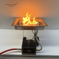 Coling Living Kit de cheminée à gaz extérieure de 72 pouces Cheminée linéaire en acier inoxydable télécommandée avec inserts de brûleur NG