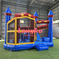 Château gonflable commercial en PVC avec toboggan pour jeux en plein air