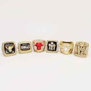 Ensemble <span class=keywords><strong>de</strong></span> bagues 6 pièces en gros, bague <span class=keywords><strong>de</strong></span> championnat classique nostalgique commémorative populaire, prix <span class=keywords><strong>de</strong></span> bague <span class=keywords><strong>de</strong></span> championnat <span class=keywords><strong>de</strong></span> basket-ball personnalisé - Product Image 2