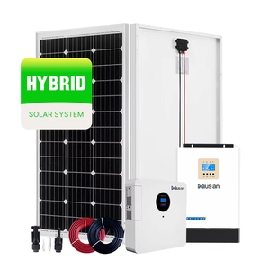 Inversor Híbrido Solar Conjunto Completo 10kw 20kw Sistema De Conversão De Energia Solar Fotovoltaica Painéis Solares no Sistema De Grade - Product Image 1