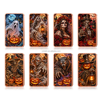 Barre de cuivre pur 999 de 1 oz, colorée sur le thème d'Halloween (Fantôme, Momie, Vampire, Citrouille), pièce de collection et souvenir en métal