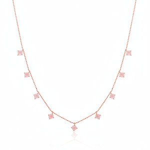 Minimalist Rounded <b>Pink</b> Quartz Design Shaker Pendant <b>Necklace</b> Turkish Wholesale Handcrafted 925 Sterling Silver Jewelry - Product Image 2