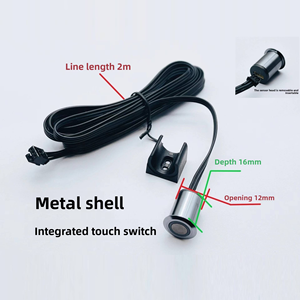 מעטפת מתכת איכותית, דגם Dc12v - 24v, פונקציית מגע, חישת גוף אדם, חיישן תנועה LED עם בקרת דלת אחת - Product Image 2
