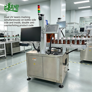 Máquina de Codificación y Marcado Láser UV Dual de 10W Todo en Uno con Cabezales Separados AI/DST para Codificación de Fecha QR en Exteriores de Botellas, Fábrica de Cosméticos - Product Image 1