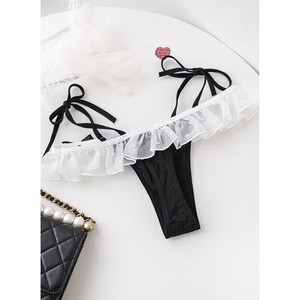 Culottes string sexy pour femmes, style anime, fines bretelles, taille élégante, bordure en dentelle ajourée, culottes bouffantes, taille basse - Product Image 5