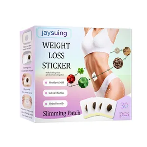 JAYSUING 건강한 안전 해독 체중 감소 스티커 초본 슬리밍 배꼽 허리 패치 30pcs