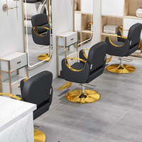 Chaise de barbier de style moderne de haute qualité avec massage et rotation à 360 degrés, qualité supérieure pour les salons de coiffure et les salons de beauté