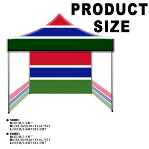Tienda de campañ<span class=keywords><strong>a</strong></span> con bandera de <span class=keywords><strong>Gambia</strong></span> Montaje simple y rápido Ideal para <span class=keywords><strong>viajes</strong></span> de campamento cortos y relajación al aire libre - Product Image 2