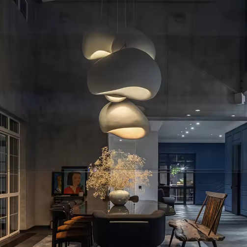 Nordic Wabi Sabi Pendant Lights Modern LED Ceiling Chandelier Lights for Living Room Bedroom Dining Room Home Decor Hanging Lamp · image 3