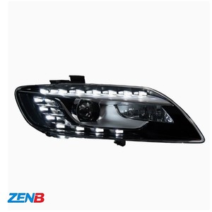 Pour Audi Q7 2006-2009, ensemble de phares, modèle ancien mis à niveau vers le nouveau modèle avec feux de jour LED et projecteur à double faisceau - Product Image 5