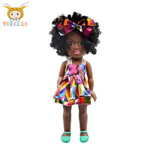 เด็กตุ๊กตาของเล่นผู้ผลิต2021ซิลิโคนตุ๊กตา DIY 35เซนติเมตรเกิดสวยสีดำตุ๊กตา