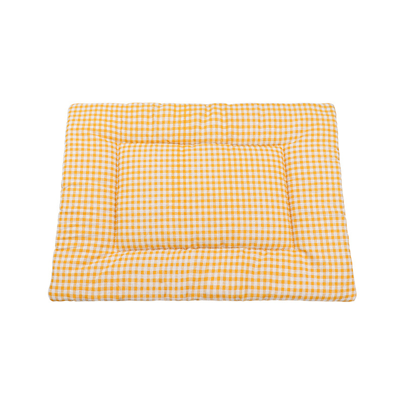 Velours de haricot à carreaux jaune