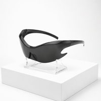 Lunettes de soleil sportives de luxe sans monture Future Design One Piece, protection UV400, unisexe, logo personnalisé, style Y2K, hip-hop, classiques, multicolores