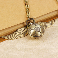 Petite montre de poche avec chaîne, pendentif mignon vintage classique Ailes d'ange et Serpentard, pour garçons et filles, en promotion