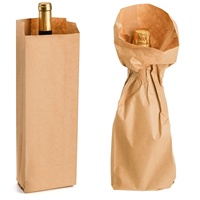 Sacs en papier pour vin de quart personnalisés, sacs cadeaux en papier jetables, sacs en papier kraft pour vin et spiritueux pour bouteilles de quart