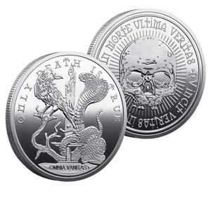 Moneta Commemorativa della Filosofia Stoaica, Tema Memento Mori, Portatile EDC in Lega di Zinco, Artigianato 3D Personalizzato, Solo <span class=keywords><strong>la</strong></span> <span class=keywords><strong>Morte</strong></span> è Vera - Product Image 4