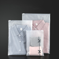 Sacs en plastique transparents avec fermeture éclair, personnalisables, en PE EVA, mats, givrés, biodégradables, pour vêtements, t-shirts, emballages
