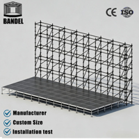 Structure de scène à prix compétitif, personnalisable, robuste, facile à assembler, modulaire, pour événements en plein air et spectacles sur scène