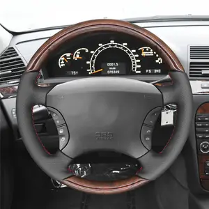 Чехол рулевого колеса из искусственной кожи для Mercedes Benz W220 W215 S430 S500 CL500 2000 2001 2002 2003 2004