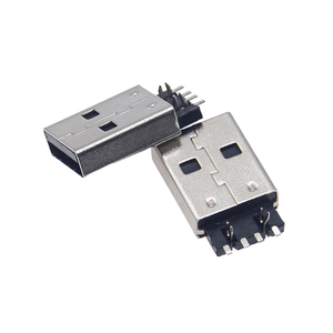 Conector USB 2.0 Tipo-A Macho, Montaje Vertical SMT con Patas de Bloqueo Tipo Arpón, Carcasa de Nailon Negra - Product Image 2