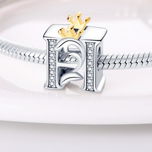 Venta al por Mayor de Dijes de Plata de Ley 925 con 26 Letras para la Creación de Joyería DIY para Mujer - Product Image 2