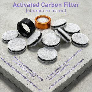Filtre à cigarettes jetable rond en aluminium avec filtre à charbon actif au design moderne - Product Image 6