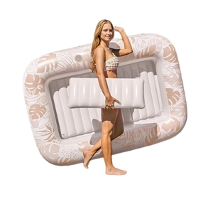 STG Tumbona Inflable Moderna Europea <span class=keywords><strong>para</strong></span> Exteriores, de PVC Resistente a los Rayos UV, Duradera, 4 en 1, con Almohada <span class=keywords><strong>para</strong></span> Adultos, <span class=keywords><strong>para</strong></span> Nadar - Product Image 2